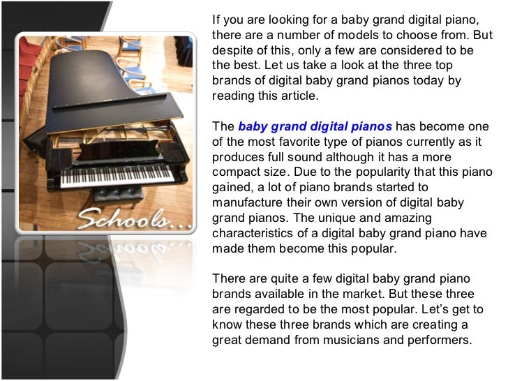 Baby grand digital piano review of top brands