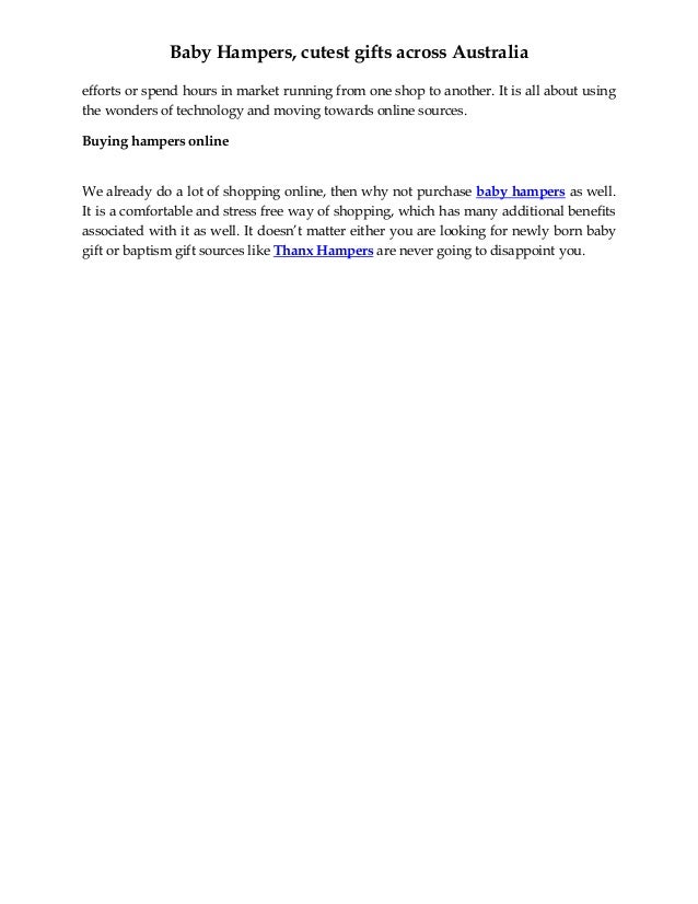 online baby hampers
