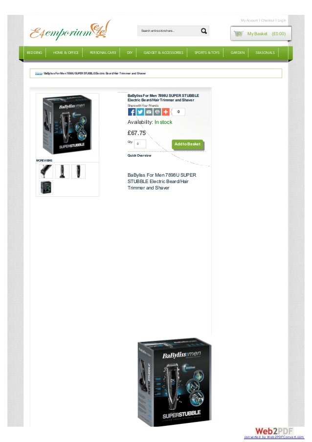 babyliss 7898u spare parts