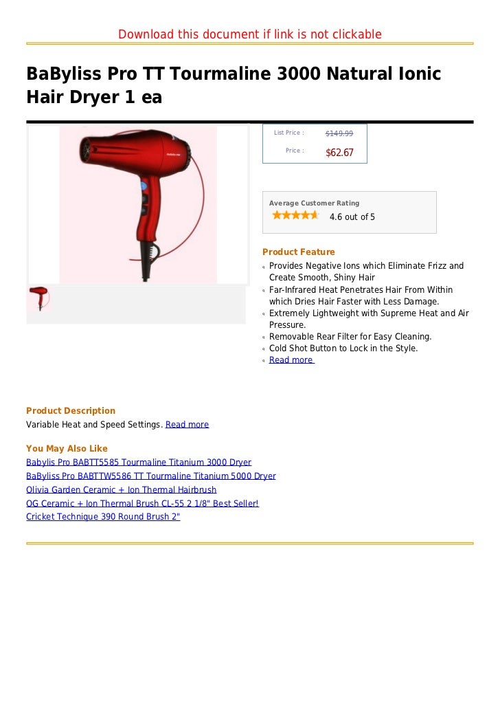 babyliss pro tt 3000