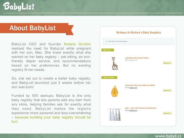 babylist registry