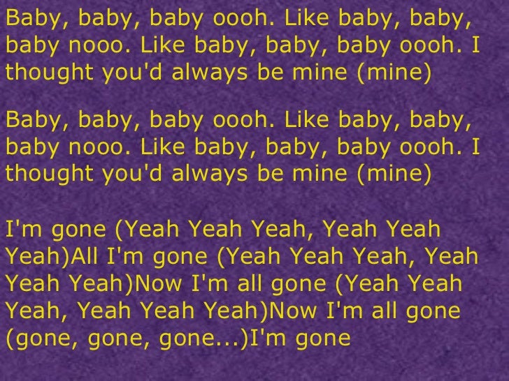 Baby Lyrics Baby Lyrics