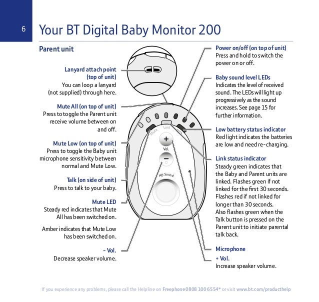 bt digital baby monitor 200