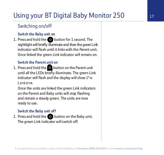 bt digital baby monitor 250