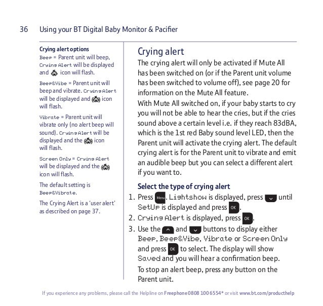 bt baby monitor beeping