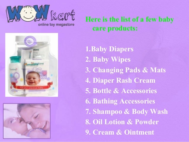 baby products list