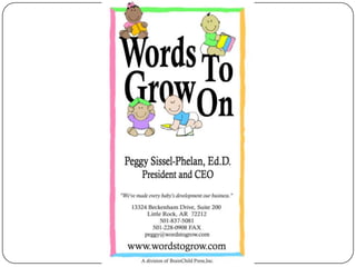  Importance of  “rich” language environmentLanguage DevelopmentWhat is a Rich Language Environment?RICHPOOR  Responds to baby’s cues, moods