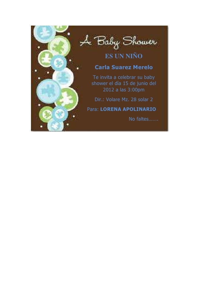 Baby shower en word Baby shower en word