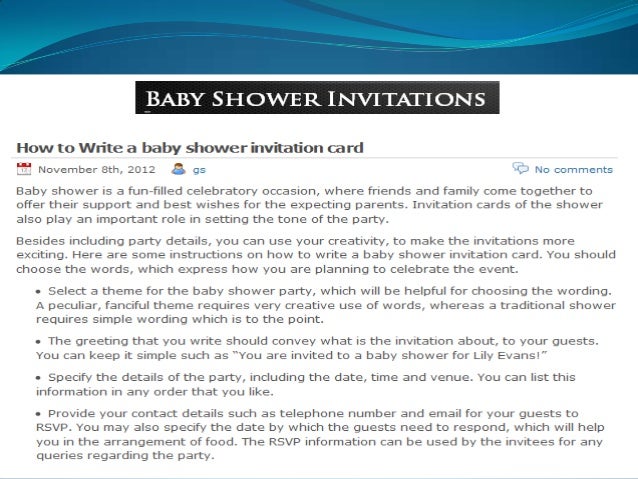 Baby shower invitations