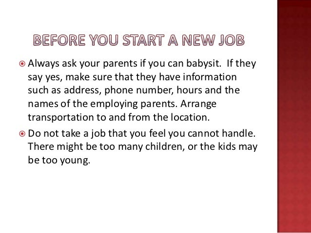 babysitting jobs for teens babysit job