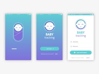 Baby Tracking App | UX/UI Design | PDF