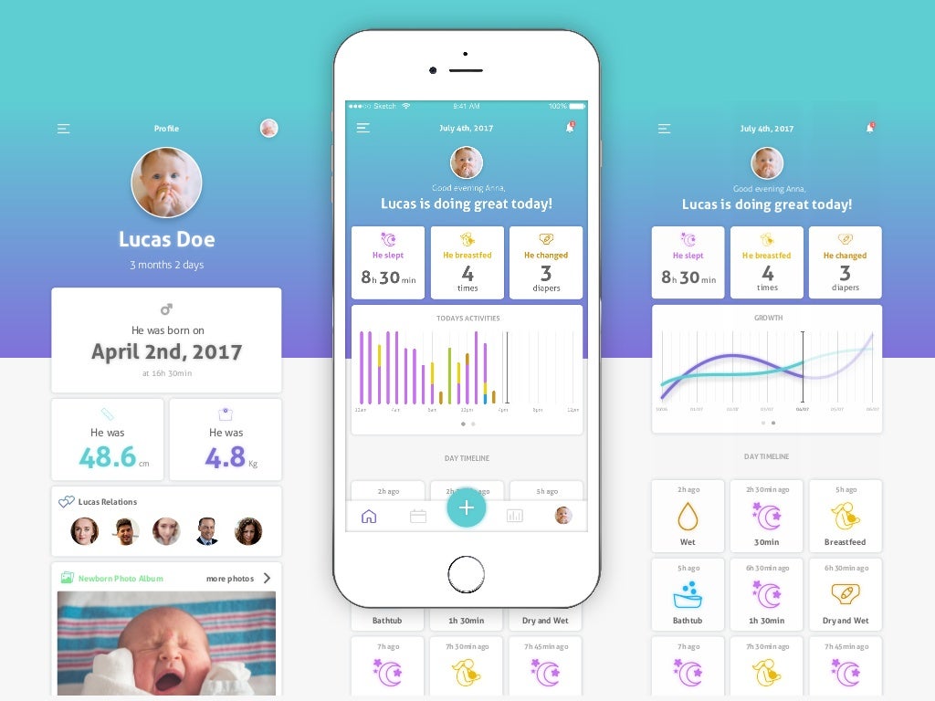 Baby Tracking App UX/UI Design