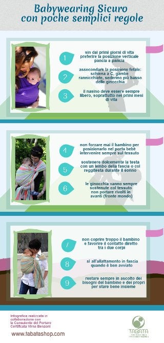 9 semplici regole per un Babywearing sicuro e gratificante 