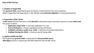 Bacterial Artificial Chromosome BAC.pptx