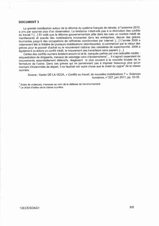 Sujet bac SES 2012 - obligatoire