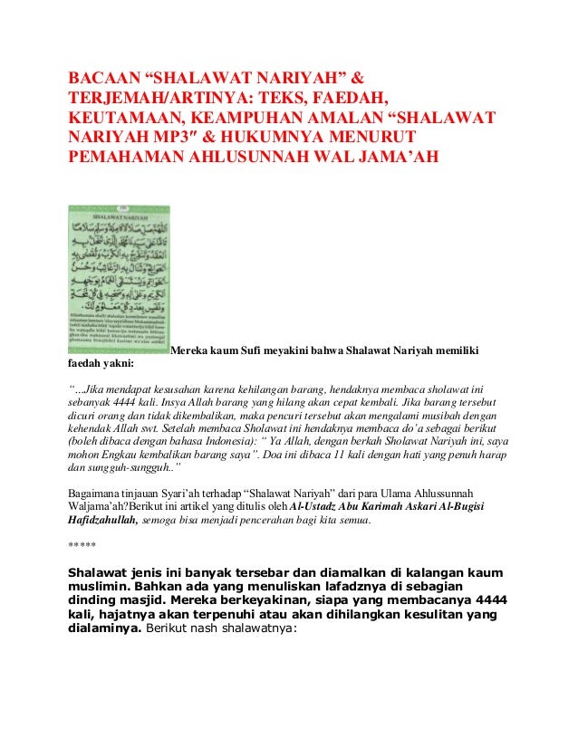 tahlil shalawat nariyah tahlil shalawat nariyah