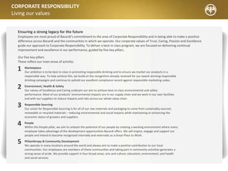 WHAT MAKES FOR A SUCCESSFUL CANDIDATE?
A winning instinct
At Bacardi, we receive tens of
thousands of applications a year
from across the globe. Though
we meet many great candidates,
our aim is to attract and recruit
talent who are excited at the idea
of working for Bacardi, are
aligned with our values and have
the experiences and potential to
contribute to our strong legacy –
today and in the future. Below
is a guide to what a successful
candidate looks like to us.
PERFORMANCE + VALUES =
PERFORMANCE – VALUES =
VALUES – PERFORMANCE =
Trust
- Good at developing positive personal
relationships with others and work successfully in
multifunctional/multinational teams.
- High integrity, cares for the people around
them, able to model the values of the
organisation, build trust, work collaboratively
and exercise discretion.
Passion
- Positive and optimistic. Personal drive and focus
motivates and inspires others.
- Strong in execution, but also knows that this should
not come at all costs and are conscious of the
impact of their choices on both the people around
them and the brands they work with.
Caring
- Understands how to conduct themselves in the right
way. Promotes socially responsible practices and
considers the results of their actions. Gives as much
importance to how things are done as well as what
is achieved.
- Respects and values every person as an individual.
Shares credit with others for their contribution.
- Strong interpersonal and communication skills as
well as a customer-focused/service mindset.
Excellence
- Proactive and result oriented, with the ability to take
decisions and deliver high quality results quickly
when necessary and the resilience to challenge
and be challenged.
- Ability to prioritize and manage multiple projects
and competing priorities. High energy, with an
entrepreneurial willingness to “roll up the sleeves”
and get the job done.
Learning Agility
- Ability to work at a strategic level and create
alignment, but also function at a tactical level.
- Build effective relationships and have a good
degree of self-awareness.
- Quick learner who is able to understand our industry
and the business, define problems, collect data,
establish facts, draw valid conclusions and make
innovative, sound recommendations.
Experience
- We look for people with potential to grow within
our organisation. We value loyalty and look for
candidates who have a proven commitment to roles
and companies.
- As we are a highly collaborative, global organisation,
we value individuals who have an International
mind-set and proven cross-cultural skills.
- As a fast-moving, consumer-focused company, we
have a strong preference for candidates with a
similar mind-set, drive and professional background
(i.e. FMCG, Alcohol, Luxury Goods industries).
People Leadership
- For people leaders in our organisation, we
additionally look for individuals who:
- Actively seek and apply feedback to further
enhance their own capabilities as leaders of others.
- Make talent development a priority and provide
coaching, feedback and stretching experiences
to their employees.
- View talent as an enterprise asset and encourage
talent sharing across the business.
 