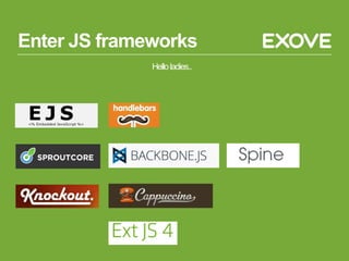 Enter JS frameworks
              Hello ladies..
 