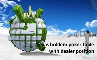 Texas holdem poker table
with dealer position
 