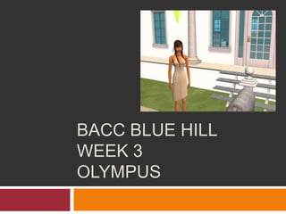 BACC BLUE HILL
WEEK 3
OLYMPUS
 