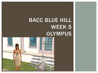BACC BLUE HILL
       WEEK 5
     OLYMPUS
 