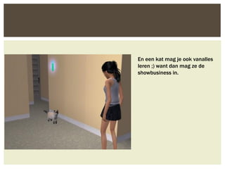 En een kat mag je ook vanalles
leren ;) want dan mag ze de
showbusiness in.
 