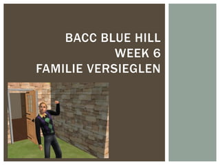 BACC BLUE HILL
WEEK 6
FAMILIE VERSIEGLEN
 