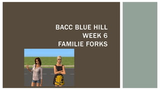 BACC BLUE HILL
WEEK 6
FAMILIE FORKS

 