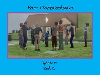 Bacc Crackwoodspines
Week 12
Update 19
DE TEKST IS JUIST TOT EN MET DIA 7.
 
