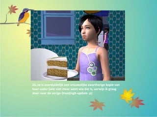 Zo, ze is overduidelijk een vrouwelijke zwartharige kopie van
haar vader (wie niet meer weet wie dat is, verwijs ik graag
door naar de vorige Draaijingh-update :p)
 