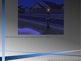 Ethan haalt een bronzen onderscheiding voor vissen. Toppie!

 