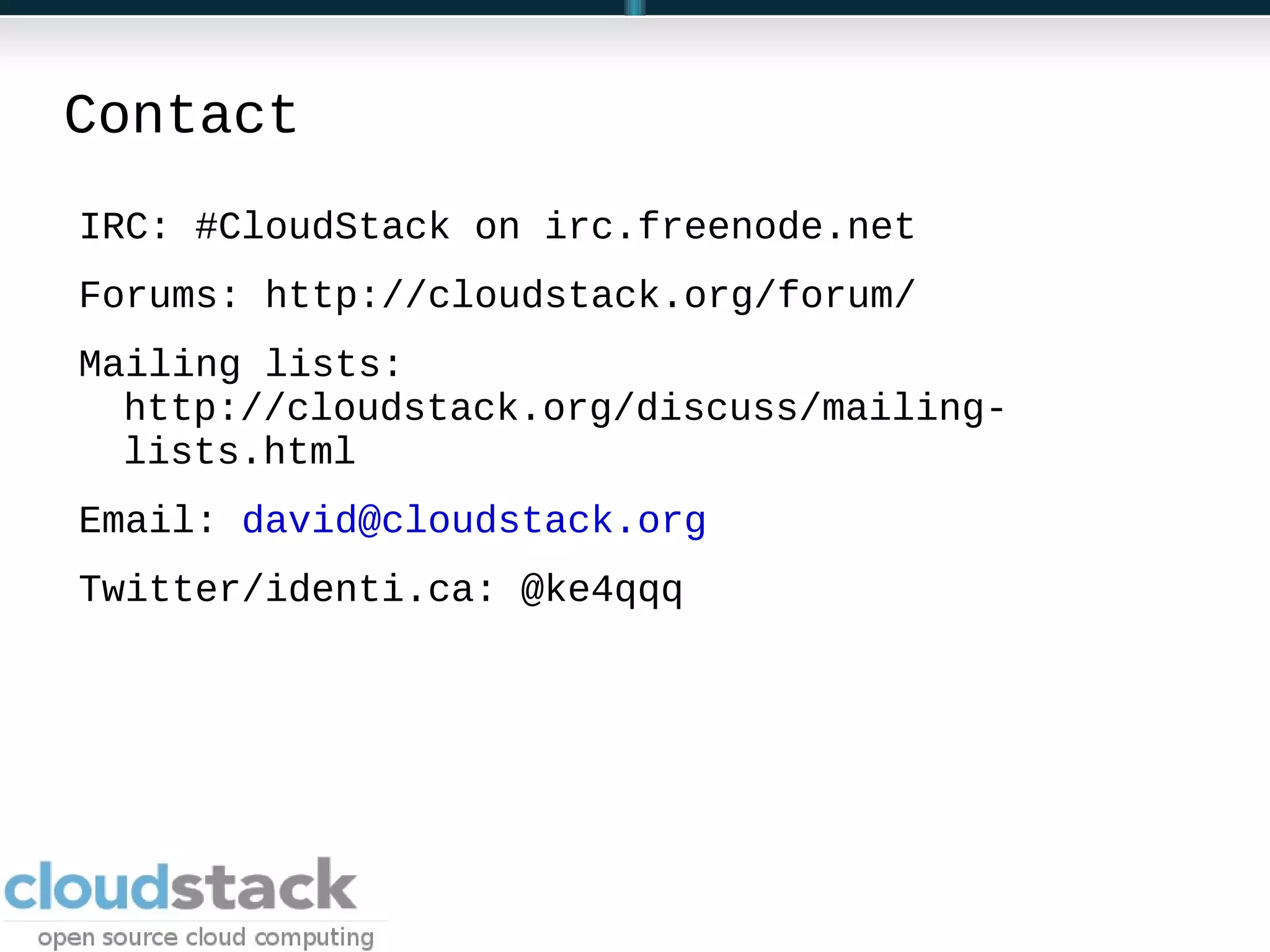What do IaaS Cloud Platforms really do? Manage HA 