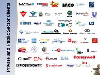 Private and Public Sector Clients




6
 