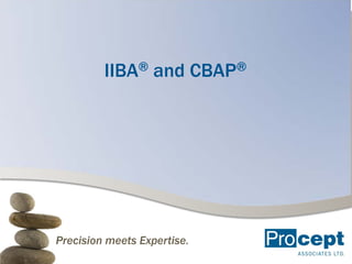 IIBA® and CBAP®




Precision meets Expertise.
 