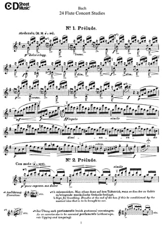Bach   24 flute concert studies