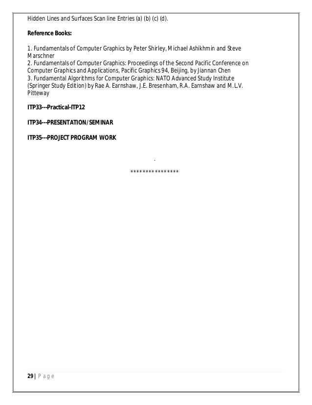 Parallel Version Of Line Drawing Algorithm : Bachelor of science in information technology b sc it
