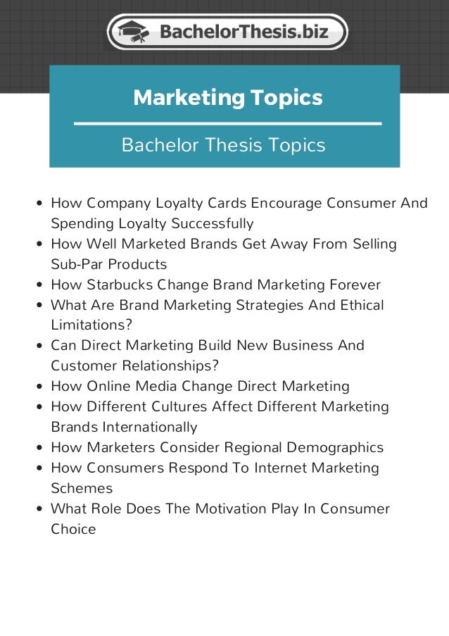 marketing thesis topics list