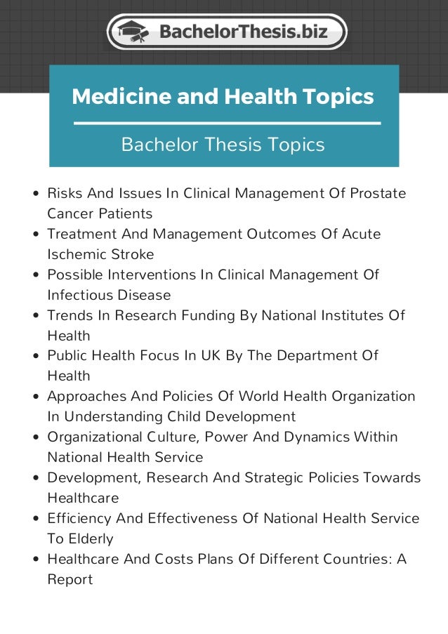 dissertation on health topics