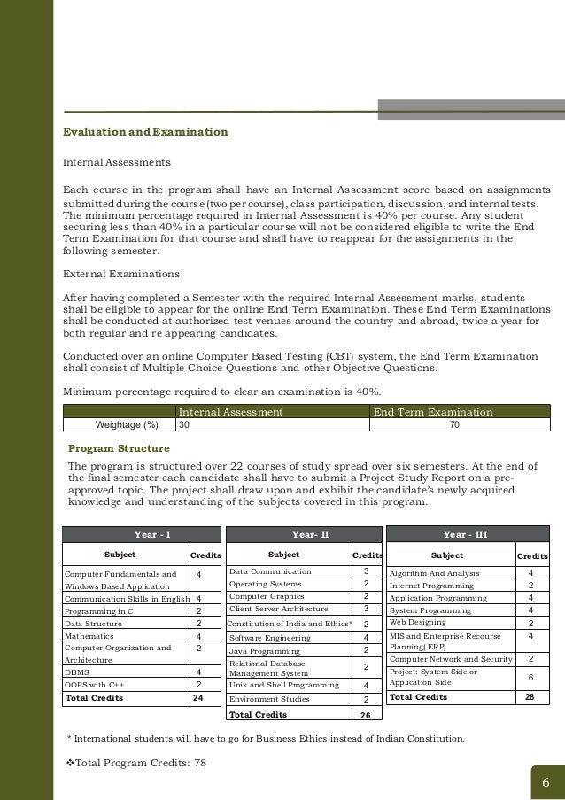 Bachelor of computer application program from top university