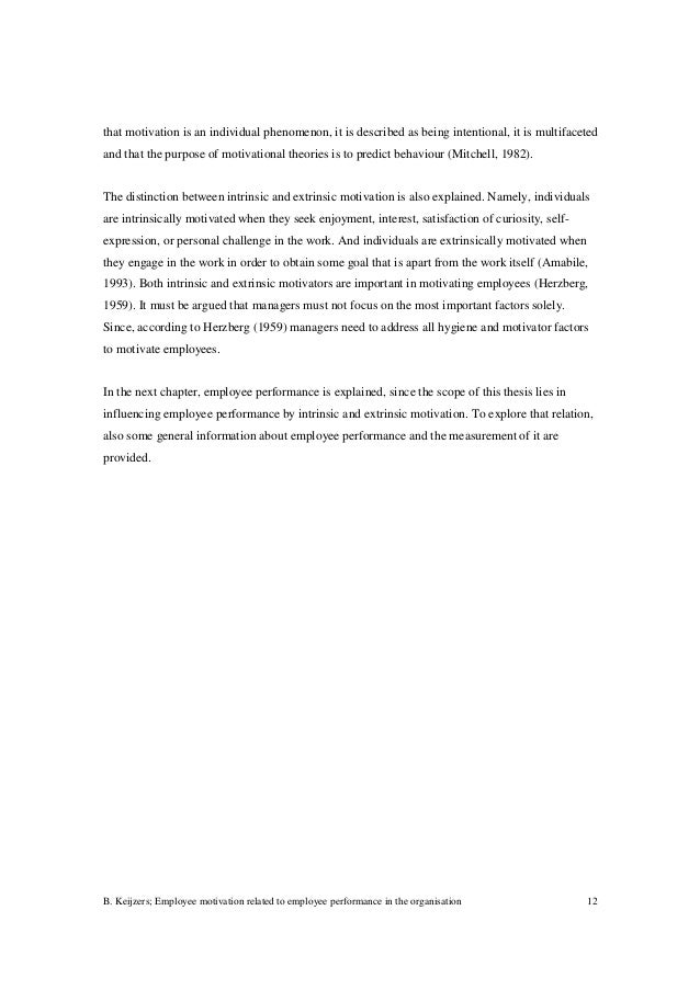 performance appraisal and motivation thesis Bachelor thesis: employee motivation and performance organisation employee performance the thesis is a literature research and thus a review by the work of. performance appraisal and motivation thesis Bachelor thesis: employee motivation and performance organisation employee performance the thesis is a literature research and thus a review by the work of.