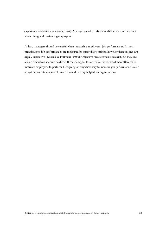 Dissertation on staff motivation