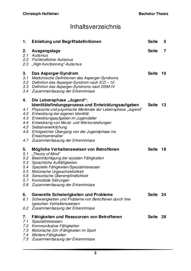 bachelor thesis zusammenfassung