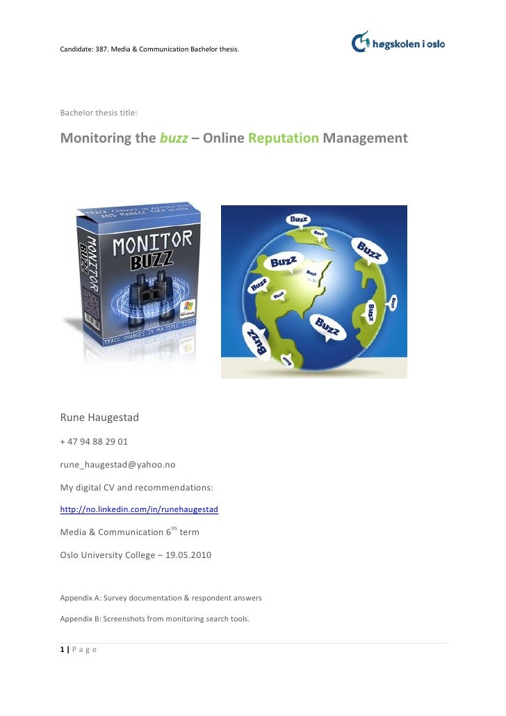 Dissertation on media management
