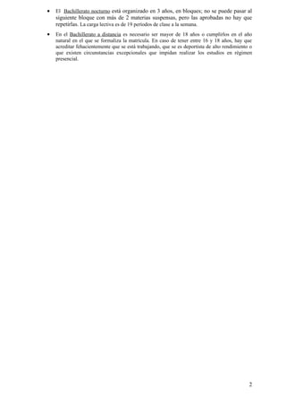 Bachillerato 