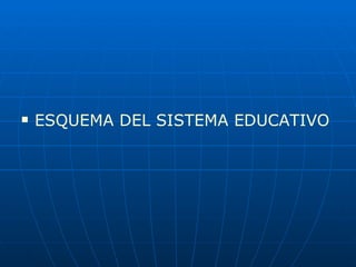 ESQUEMA DEL SISTEMA EDUCATIVO según la LOE 