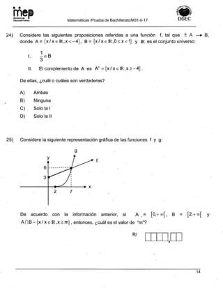Bachillerato técnicos setiembre 2017