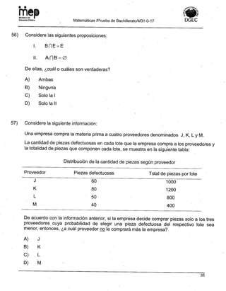 Bachillerato técnicos setiembre 2017
