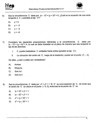 Bachillerato técnicos setiembre 2017
