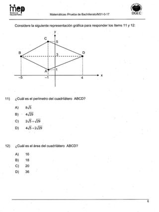 Bachillerato técnicos setiembre 2017