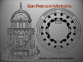 Alzado y planta del templete San Pietro in Montorio 
